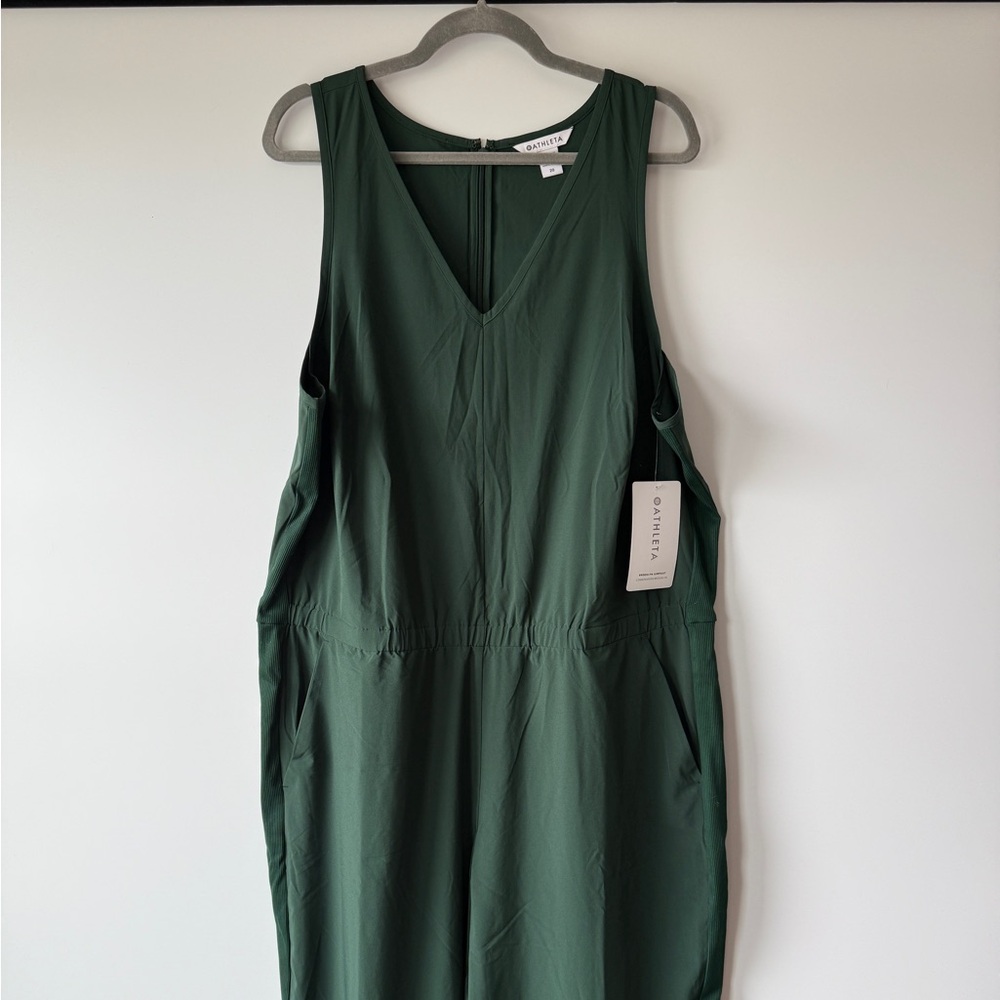 Athleta Brooklyn Jumpsuit Green, Size 20 NWT